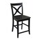 International Concepts Cosmo Counter Height Stool, 24" Seat Height, Coal S75-142 - alternate 7